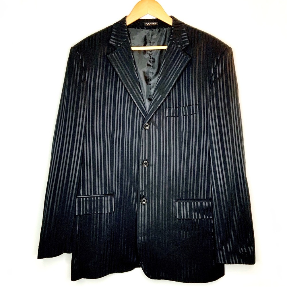 Karter black striped blazer / suit jacket